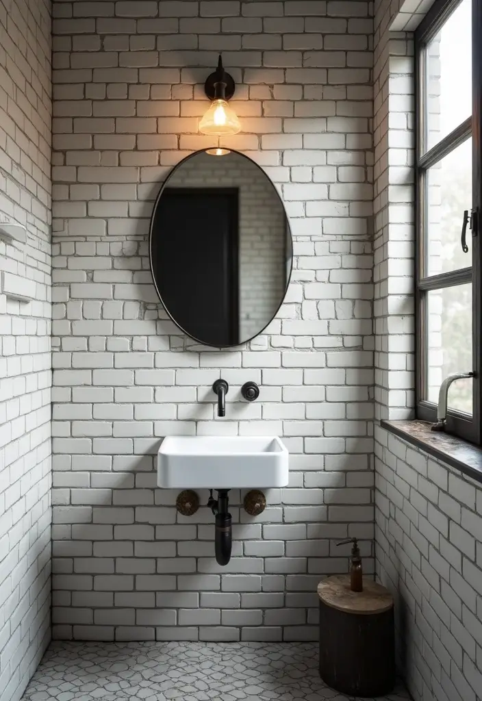 27 Subway Tile Bathroom Wall Designs That Never Go Out of Style 24 27 Subway Tile Bathroom Wall Designs That Never Go Out of Style - 23. Subway Tiles with Industrial Style