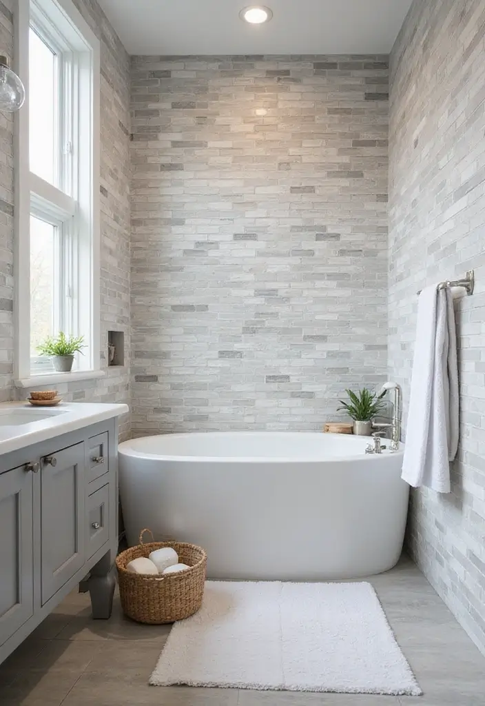 27 Subway Tile Bathroom Wall Designs That Never Go Out of Style 9 27 Subway Tile Bathroom Wall Designs That Never Go Out of Style - 8. Subway Tiles in Mixed Sizes