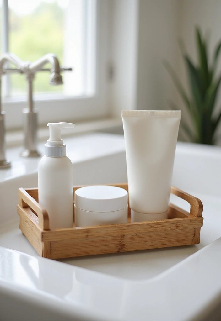 28 Bathroom Caddy Ideas That Organize With Style 2 28 Bathroom Caddy Ideas That Organize With Style - 1. Bamboo Bliss: Eco-Friendly Elegance