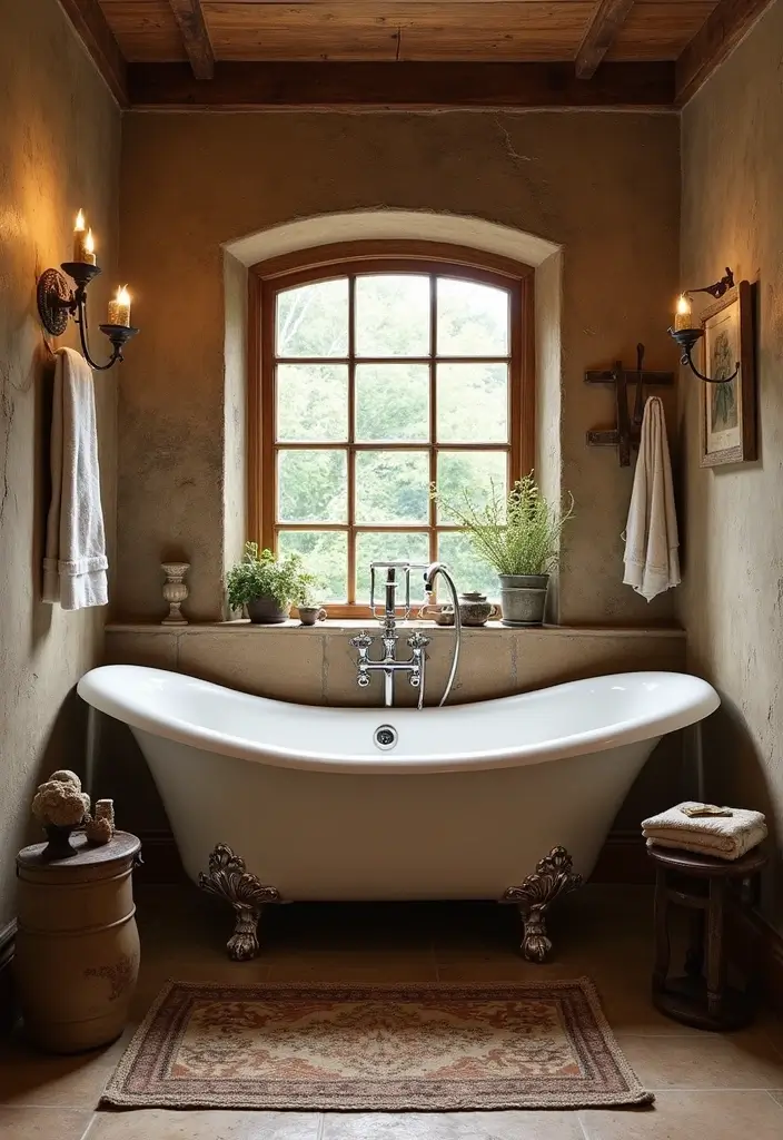 28 Bathroom Country Style Ideas Full of Rustic Charm 11 28 Bathroom Country Style Ideas Full of Rustic Charm - 10. Antique Bathtub