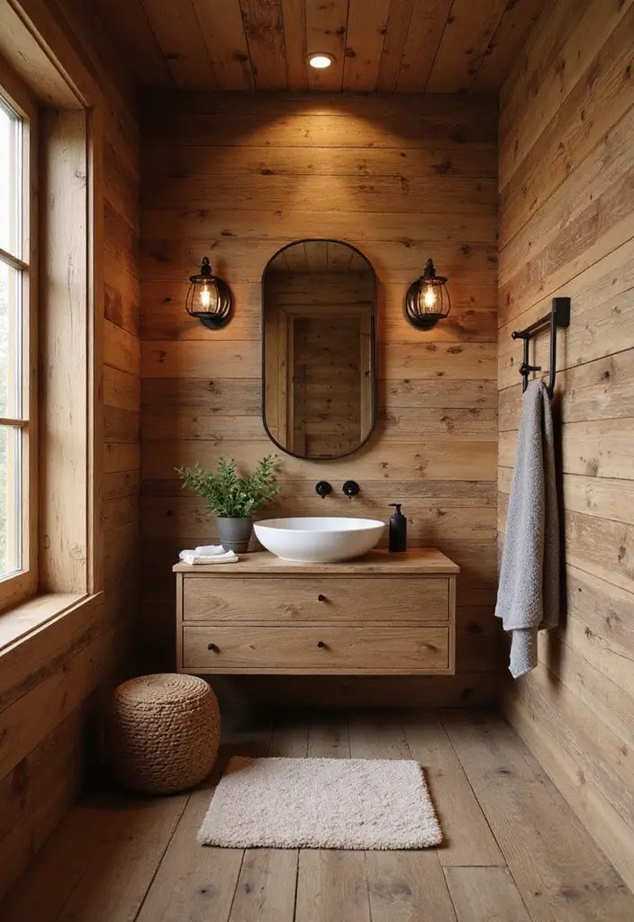 28 Bathroom Country Style Ideas Full of Rustic Charm 27 28 Bathroom Country Style Ideas Full of Rustic Charm - 26. Rustic Wood Panels