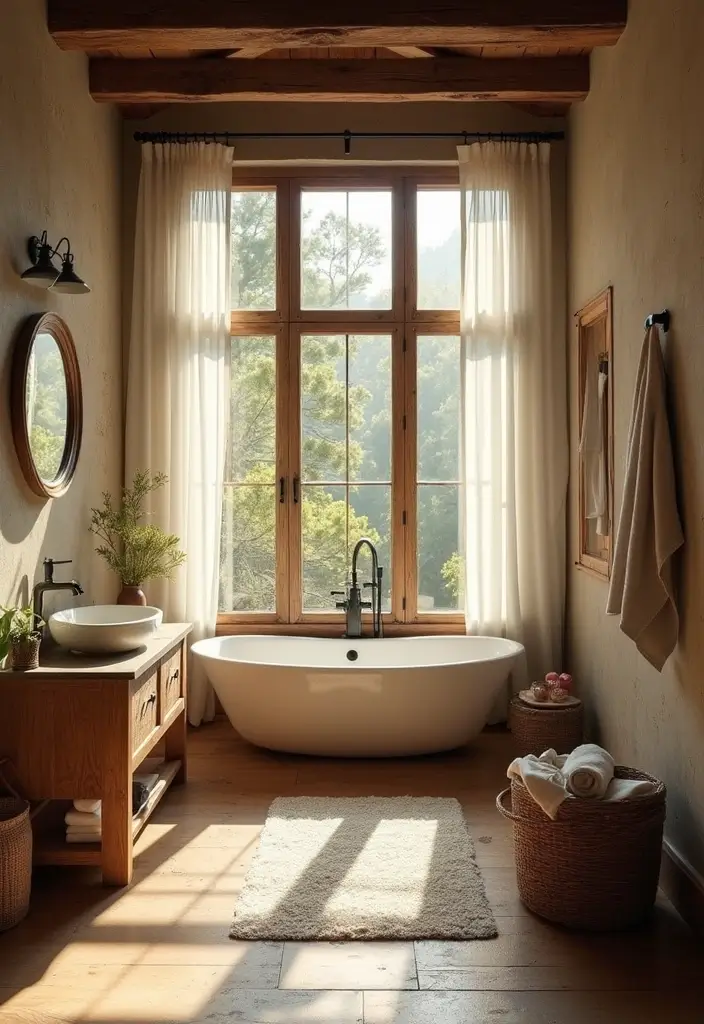 28 Bathroom Country Style Ideas Full of Rustic Charm 29 28 Bathroom Country Style Ideas Full of Rustic Charm - 28. Natural Light