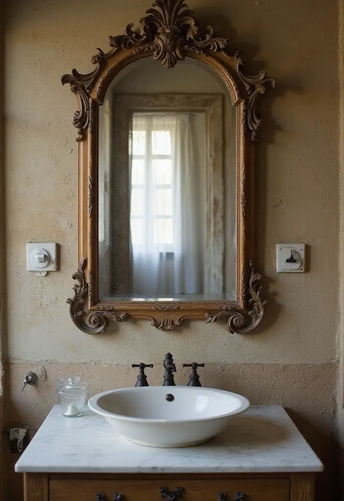 28 Bathroom Country Style Ideas Full of Rustic Charm 6 28 Bathroom Country Style Ideas Full of Rustic Charm - 5. Vintage Mirrors