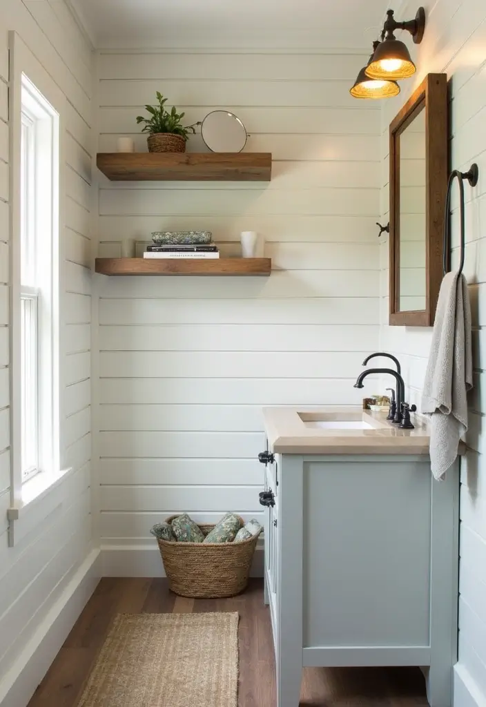 28 Bathroom Country Style Ideas Full of Rustic Charm 7 28 Bathroom Country Style Ideas Full of Rustic Charm - 6. Shiplap Walls