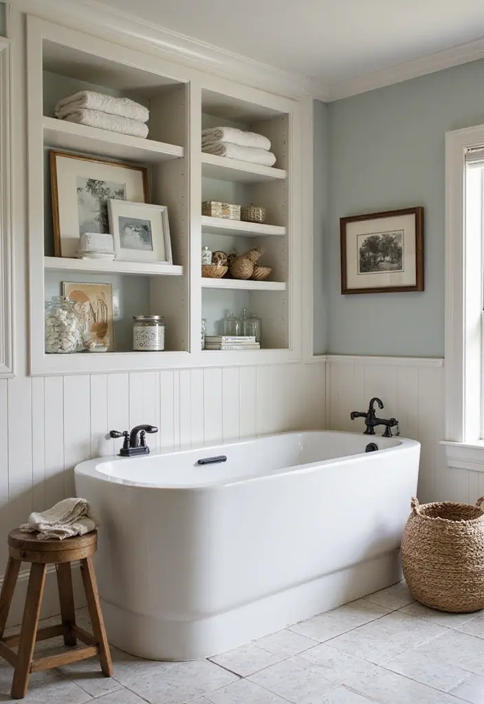 28 Bathroom Decor Luxury Ideas for a Glam Makeover 22 28 Bathroom Decor Luxury Ideas for a Glam Makeover - 21. Built-In Storage Solutions