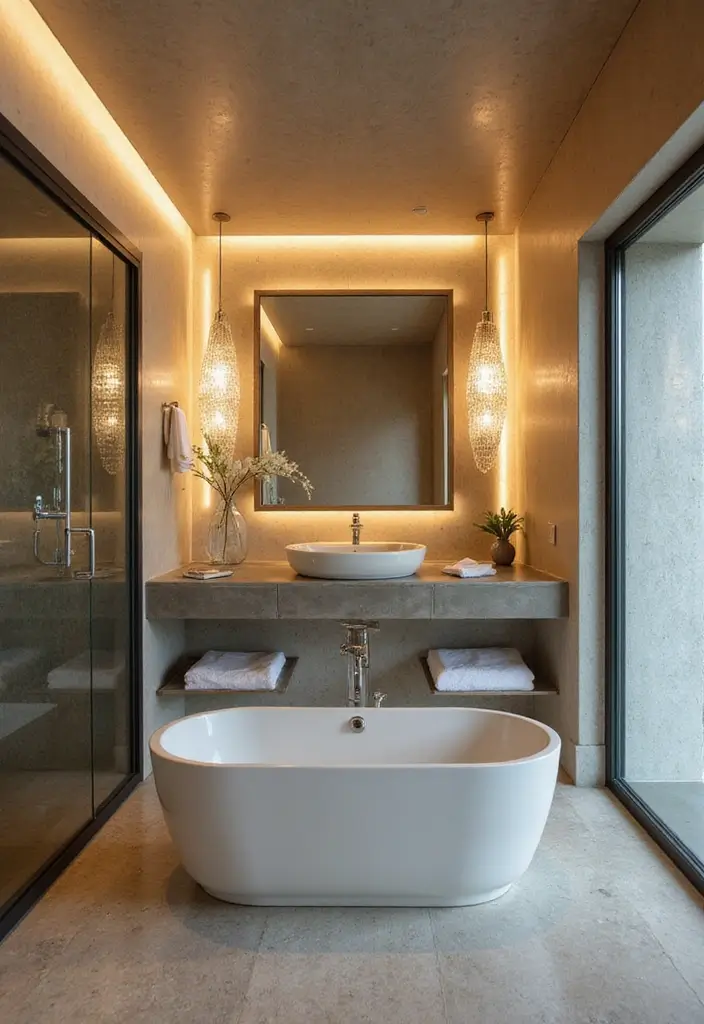 28 Bathroom Decor Luxury Ideas for a Glam Makeover 24 28 Bathroom Decor Luxury Ideas for a Glam Makeover - 23. Water Features