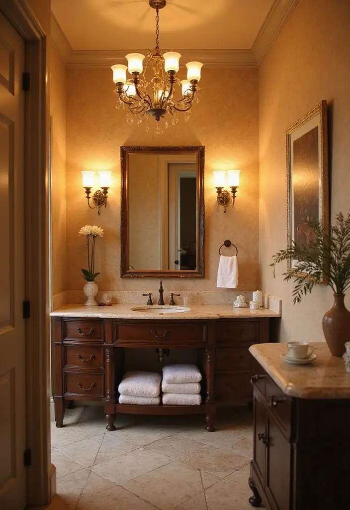 28 Bathroom Decor Luxury Ideas for a Glam Makeover 4 28 Bathroom Decor Luxury Ideas for a Glam Makeover - 3. Elegant Lighting Fixtures