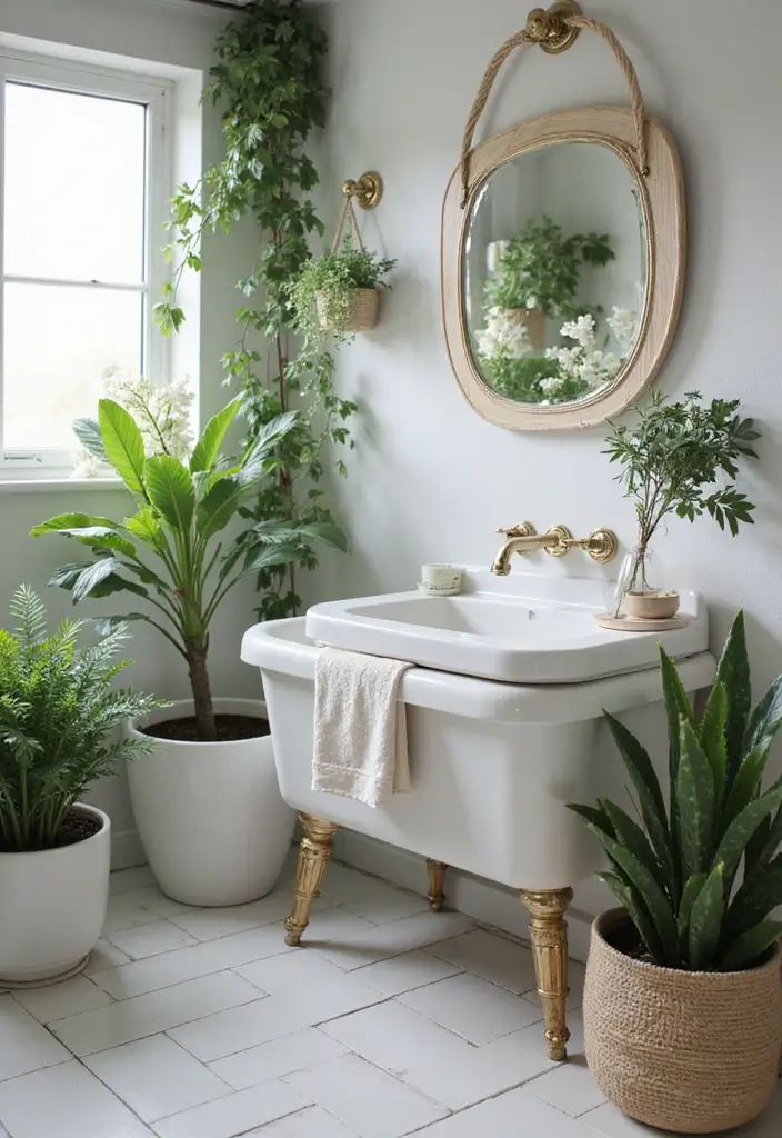 28 Bathroom Decor Luxury Ideas for a Glam Makeover 8 28 Bathroom Decor Luxury Ideas for a Glam Makeover - 7. Plants and Greenery