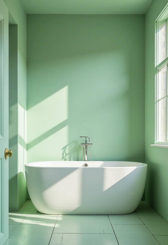 28 Bathroom Ideas Green and Serene for a Natural Vibe 20 28 Bathroom Ideas Green and Serene for a Natural Vibe - 19. Eco-Conscious Paint Choices