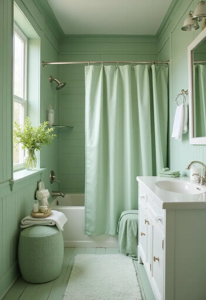 28 Bathroom Ideas Green and Serene for a Natural Vibe 3 28 Bathroom Ideas Green and Serene for a Natural Vibe - 2. Calming Green Color Palette