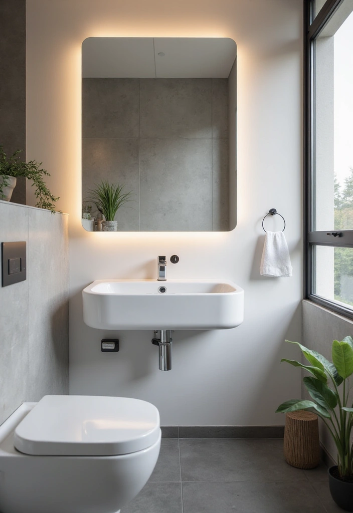 28 Bathroom Ideas Green and Serene for a Natural Vibe 23 28 Bathroom Ideas Green and Serene for a Natural Vibe - 22. Smart Gadget Integration