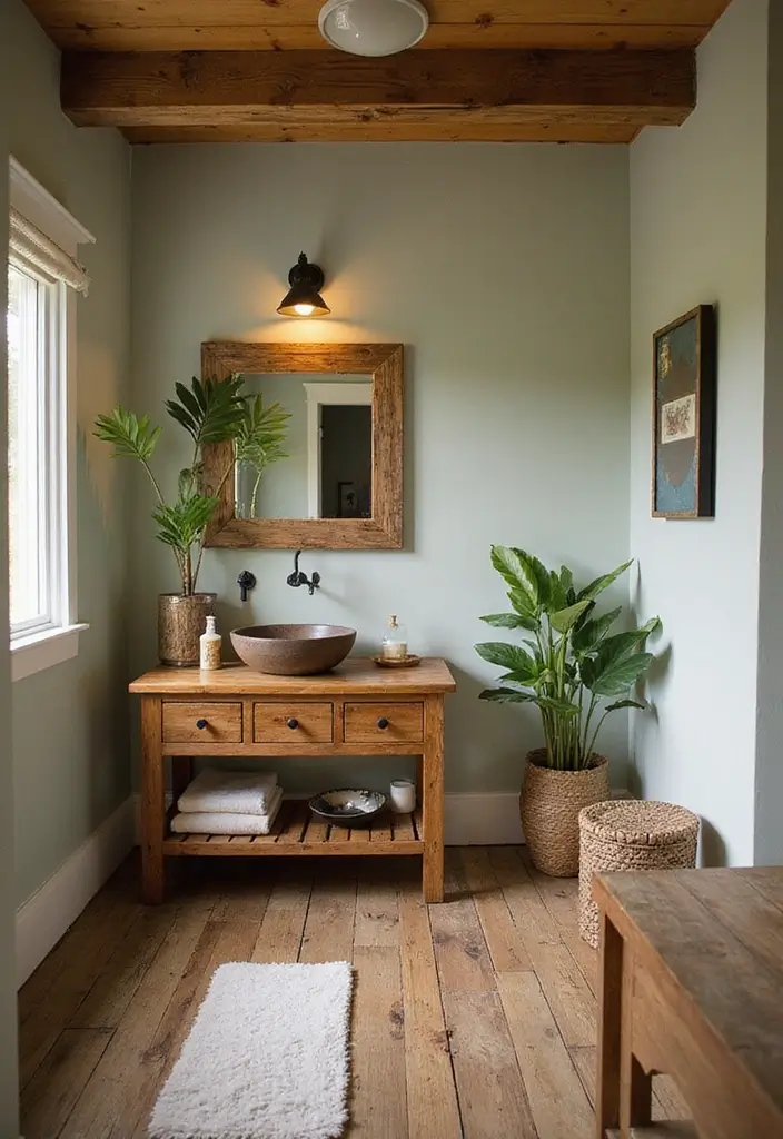 28 Bathroom Ideas Green and Serene for a Natural Vibe 5 28 Bathroom Ideas Green and Serene for a Natural Vibe - 4. Sustainable Wooden Elements