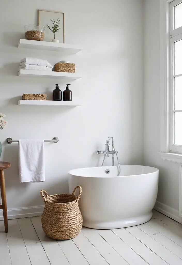 28 Bathroom Ideas Green and Serene for a Natural Vibe 8 28 Bathroom Ideas Green and Serene for a Natural Vibe - 7. Minimalist Storage Solutions