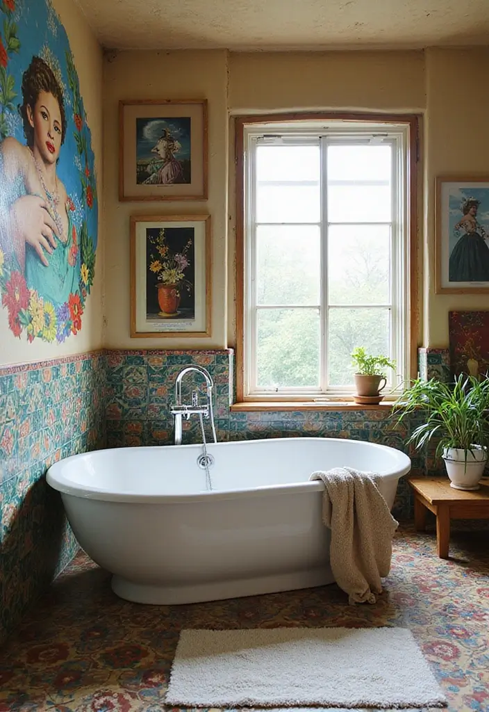 28 Bathroom With Bathtub Ideas That Feel Relaxing 11 28 Bathroom With Bathtub Ideas That Feel Relaxing - 10. Artistic Flair
