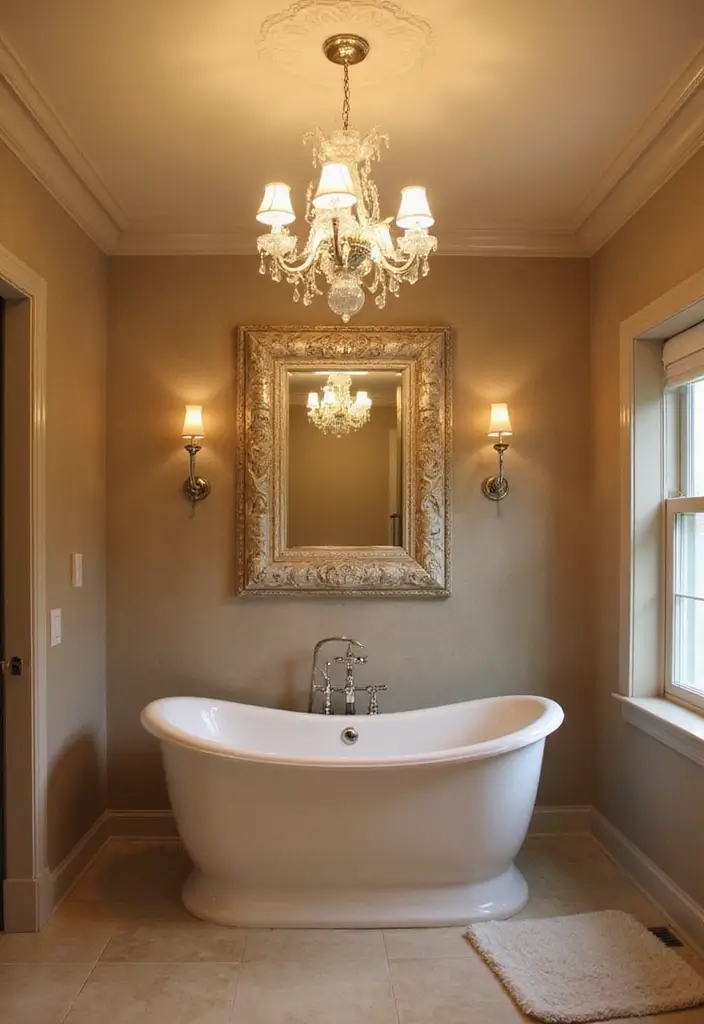 28 Bathroom With Bathtub Ideas That Feel Relaxing 13 28 Bathroom With Bathtub Ideas That Feel Relaxing - 12. Elegant Lighting