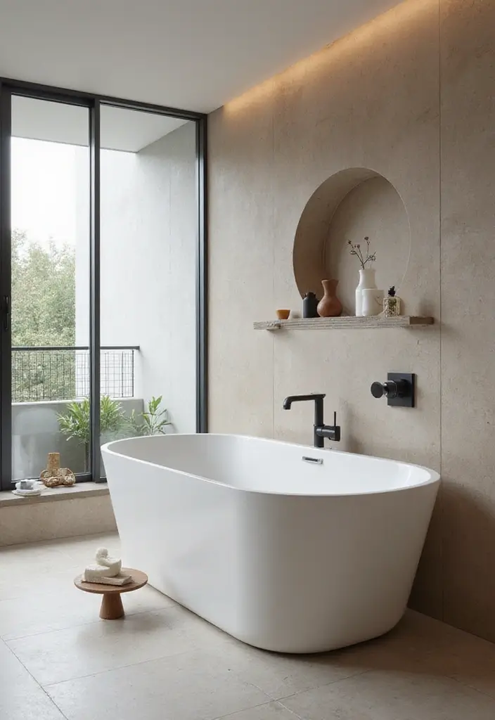 28 Bathroom With Bathtub Ideas That Feel Relaxing 16 28 Bathroom With Bathtub Ideas That Feel Relaxing - 15. Unique Shapes