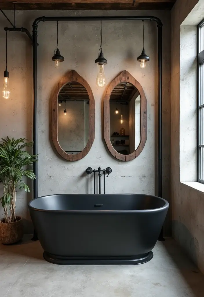 28 Bathroom With Bathtub Ideas That Feel Relaxing 17 28 Bathroom With Bathtub Ideas That Feel Relaxing - 16. Industrial Chic