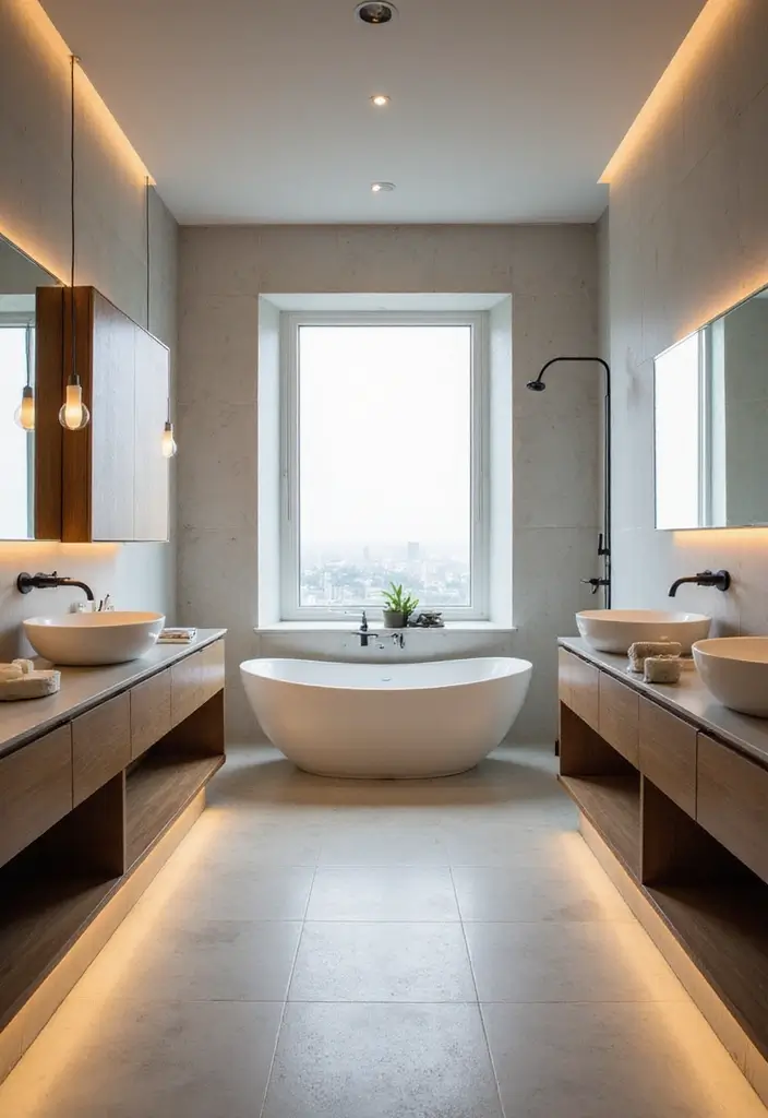 28 Bathroom With Bathtub Ideas That Feel Relaxing 18 28 Bathroom With Bathtub Ideas That Feel Relaxing - 17. Floating Features