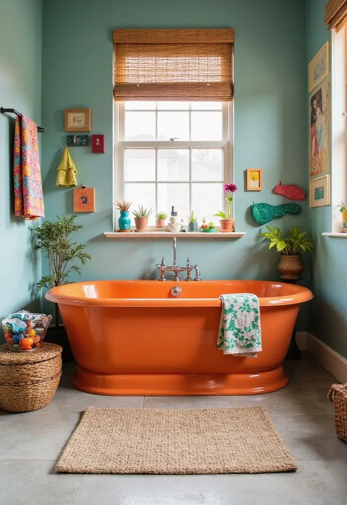 28 Bathroom With Bathtub Ideas That Feel Relaxing 19 28 Bathroom With Bathtub Ideas That Feel Relaxing - 18. Bold Colors