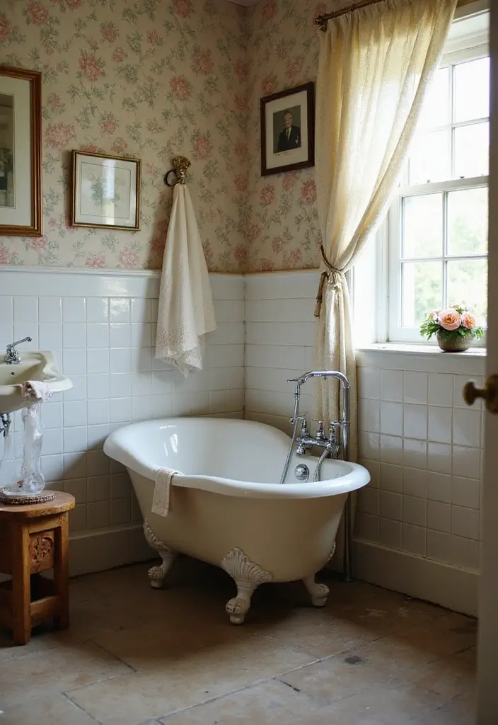 28 Bathroom With Bathtub Ideas That Feel Relaxing 3 28 Bathroom With Bathtub Ideas That Feel Relaxing - 2. Vintage Charm