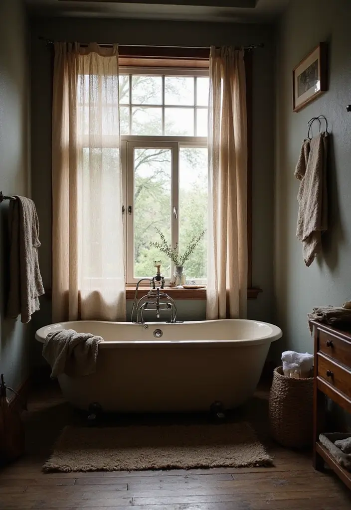 28 Dark Boho Bathroom Designs With Moody Vibes 23 28 Dark Boho Bathroom Designs With Moody Vibes - 22. Utilizing Natural Light