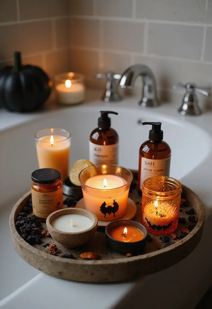 28 Halloween Bathroom Ideas That Are Spooky and Fun 12 28 Halloween Bathroom Ideas That Are Spooky and Fun - 11. Witch's Brew Bath Tray