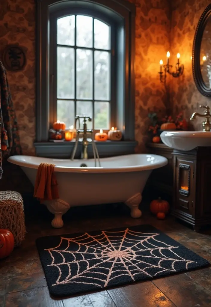 28 Halloween Bathroom Ideas That Are Spooky and Fun 5 28 Halloween Bathroom Ideas That Are Spooky and Fun - 4. Festive Bath Mats