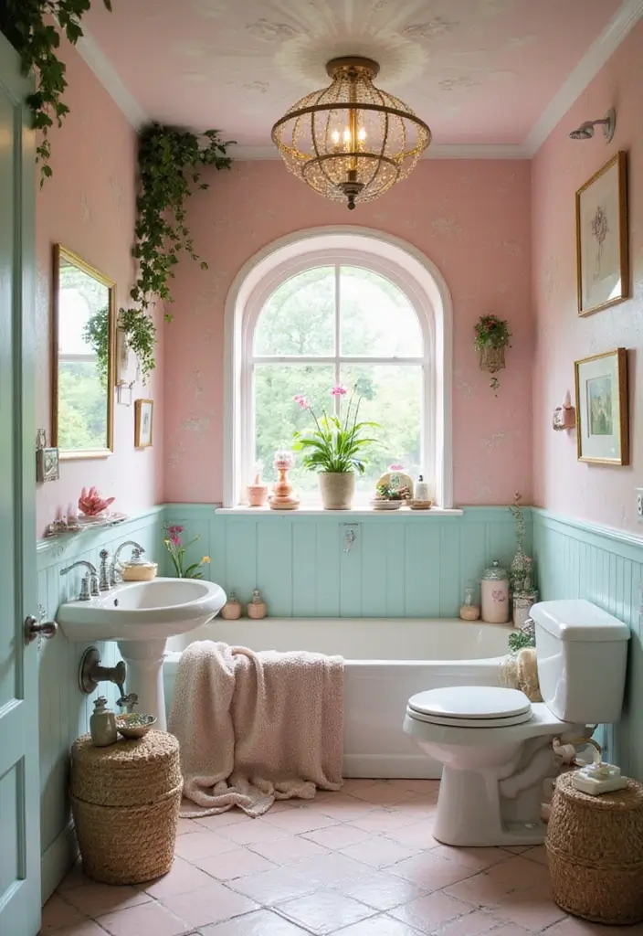 28 Kids Bathroom Ideas That Are Playful and Easy to Clean 11 28 Kids Bathroom Ideas That Are Playful and Easy to Clean - 10. Enchanted Fairy Garden