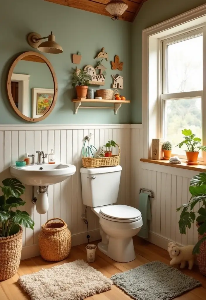 28 Kids Bathroom Ideas That Are Playful and Easy to Clean 16 28 Kids Bathroom Ideas That Are Playful and Easy to Clean - 15. Fun Farmyard
