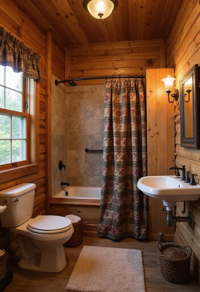 28 Kids Bathroom Ideas That Are Playful and Easy to Clean 18 28 Kids Bathroom Ideas That Are Playful and Easy to Clean - 17. Cozy Cabin Retreat