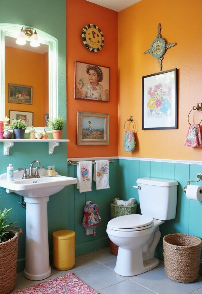 28 Kids Bathroom Ideas That Are Playful and Easy to Clean 21 28 Kids Bathroom Ideas That Are Playful and Easy to Clean - 20. Arts and Crafts Studio