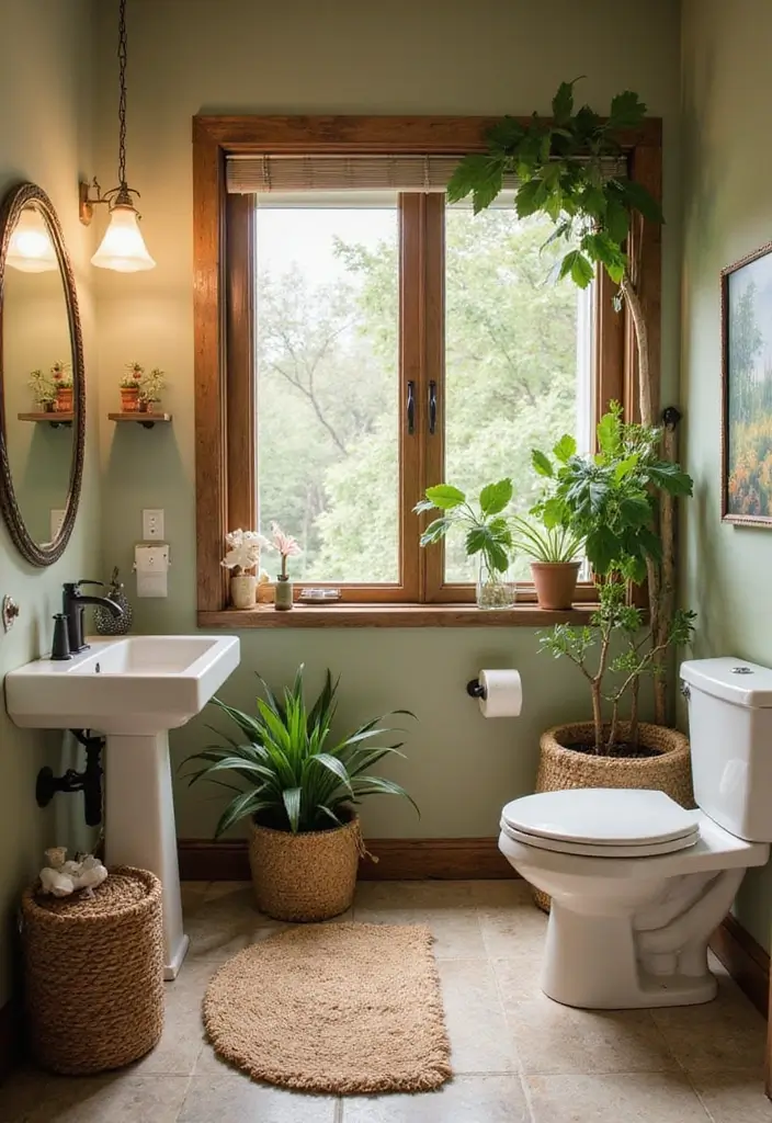28 Kids Bathroom Ideas That Are Playful and Easy to Clean 26 28 Kids Bathroom Ideas That Are Playful and Easy to Clean - 25. Nature's Artistry