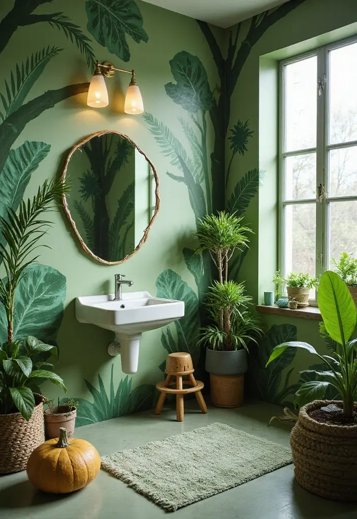 28 Kids Bathroom Ideas That Are Playful and Easy to Clean 28 28 Kids Bathroom Ideas That Are Playful and Easy to Clean - 27. Urban Jungle