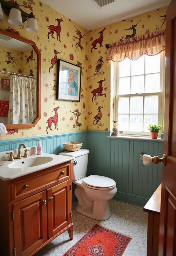 28 Kids Bathroom Ideas That Are Playful and Easy to Clean 7 28 Kids Bathroom Ideas That Are Playful and Easy to Clean - 6. Vintage Circus Fun