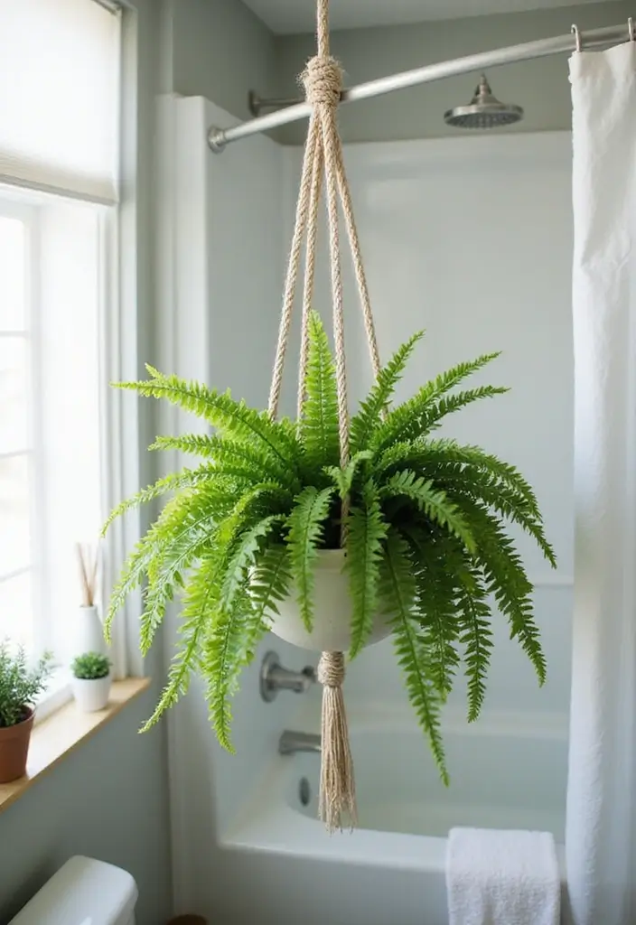 28 Plants in Bathroom Ideas That Freshen the Air 14 28 Plants in Bathroom Ideas That Freshen the Air - 13. Boston Fern: Lush and Airy
