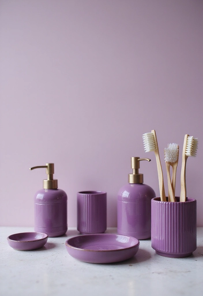 28 Plum Bathroom Ideas With Deep Luxurious Tones 13 28 Plum Bathroom Ideas With Deep Luxurious Tones - 12. Plum in Bathroom Accessories