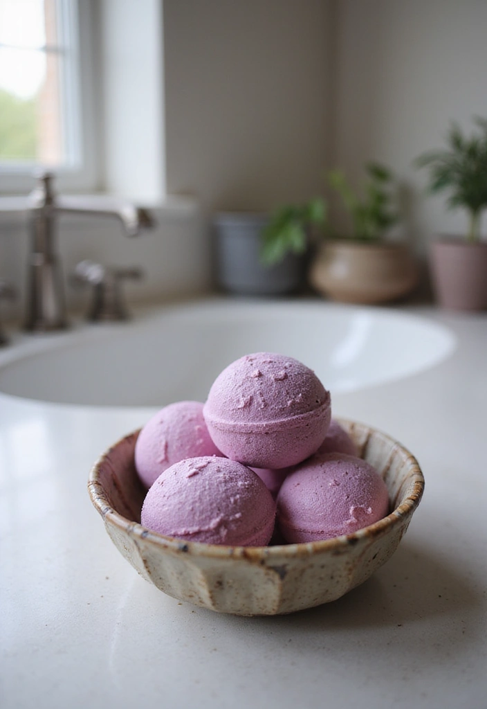 28 Plum Bathroom Ideas With Deep Luxurious Tones 21 28 Plum Bathroom Ideas With Deep Luxurious Tones - 20. Plum-Inspired Bath Bombs