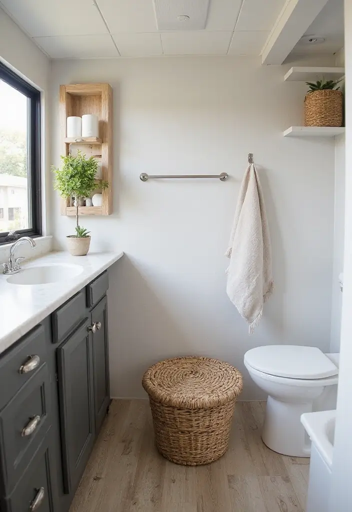 28 RV Bathroom Remodel Ideas That Save Space 19 28 RV Bathroom Remodel Ideas That Save Space - 18. Space-Saving Furniture