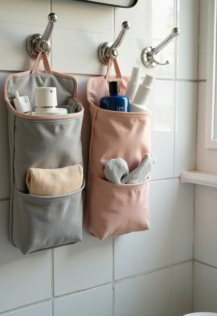 28 RV Bathroom Remodel Ideas That Save Space 26 28 RV Bathroom Remodel Ideas That Save Space - 25. Multi-Use Toiletry Bags