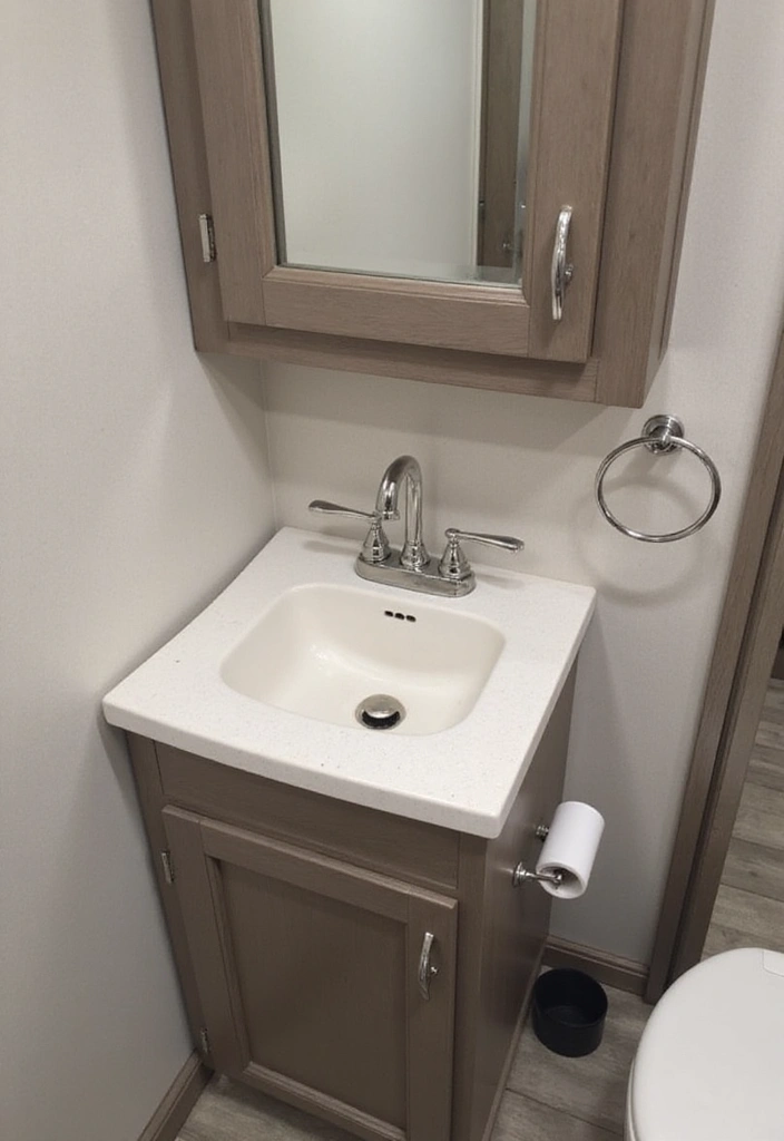 28 RV Bathroom Remodel Ideas That Save Space 4 28 RV Bathroom Remodel Ideas That Save Space - 3. Wall-Mounted Faucets