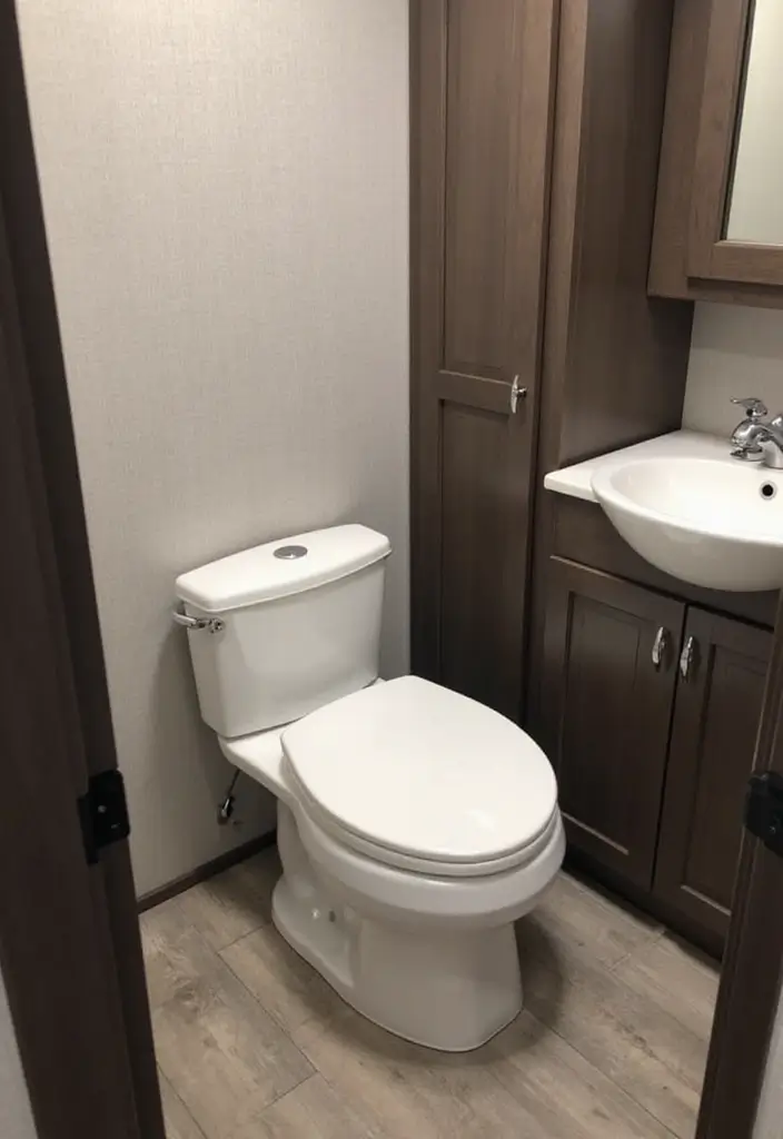 28 RV Bathroom Remodel Ideas That Save Space 7 28 RV Bathroom Remodel Ideas That Save Space - 6. Compact Toilet Designs