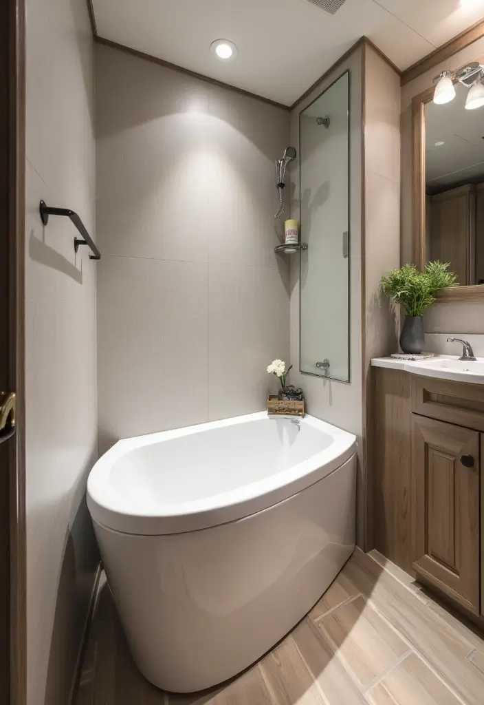 28 RV Bathroom Remodel Ideas That Save Space 10 28 RV Bathroom Remodel Ideas That Save Space - 9. Slimline Bathtubs