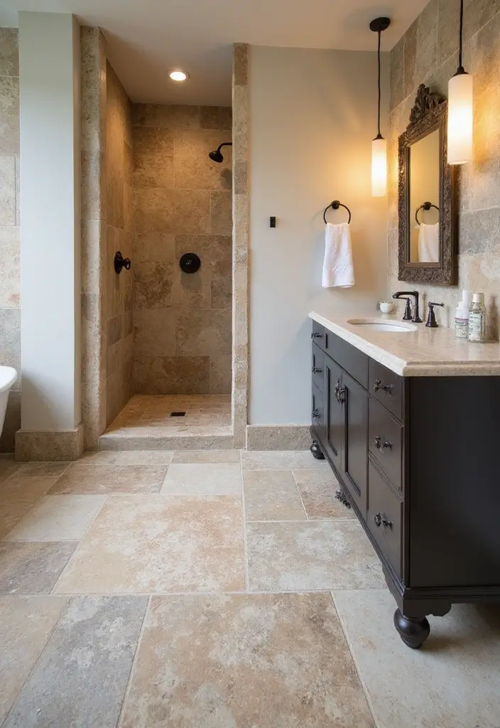 28 Shower Ideas Bathroom Designs That Inspire Renovations 5 28 Shower Ideas Bathroom Designs That Inspire Renovations - 4. Natural Stone Flooring