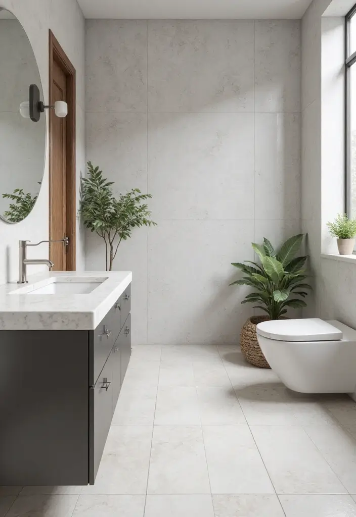 28 Teen Boy Bathroom Ideas That Are Cool and Functional 16 28 Teen Boy Bathroom Ideas That Are Cool and Functional - 15. Easy-Clean Surfaces