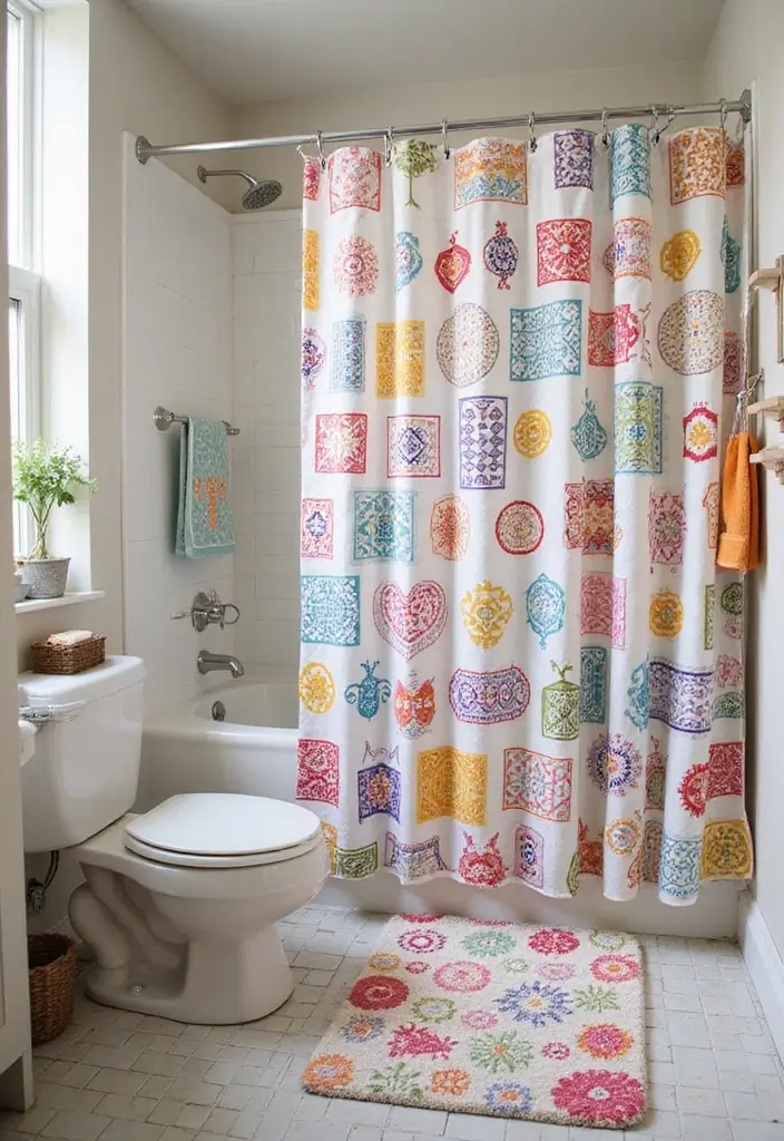28 Teen Boy Bathroom Ideas That Are Cool and Functional 6 28 Teen Boy Bathroom Ideas That Are Cool and Functional - 5. Creative Shower Curtains