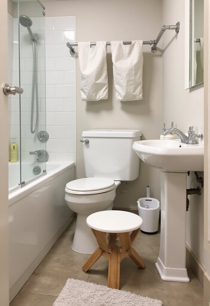 28 Toilet and Sink Bathroom Ideas That Maximize Small Spaces 13 28 Toilet and Sink Bathroom Ideas That Maximize Small Spaces - 12. Foldable or Collapsible Items