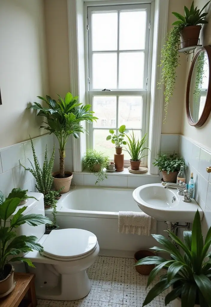 28 Toilet and Sink Bathroom Ideas That Maximize Small Spaces 19 28 Toilet and Sink Bathroom Ideas That Maximize Small Spaces - 18. Bathroom Plants