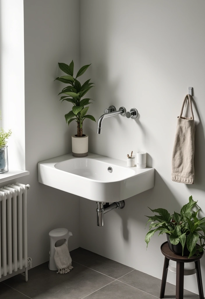 28 Toilet and Sink Bathroom Ideas That Maximize Small Spaces 3 28 Toilet and Sink Bathroom Ideas That Maximize Small Spaces - 2. Compact Corner Sink