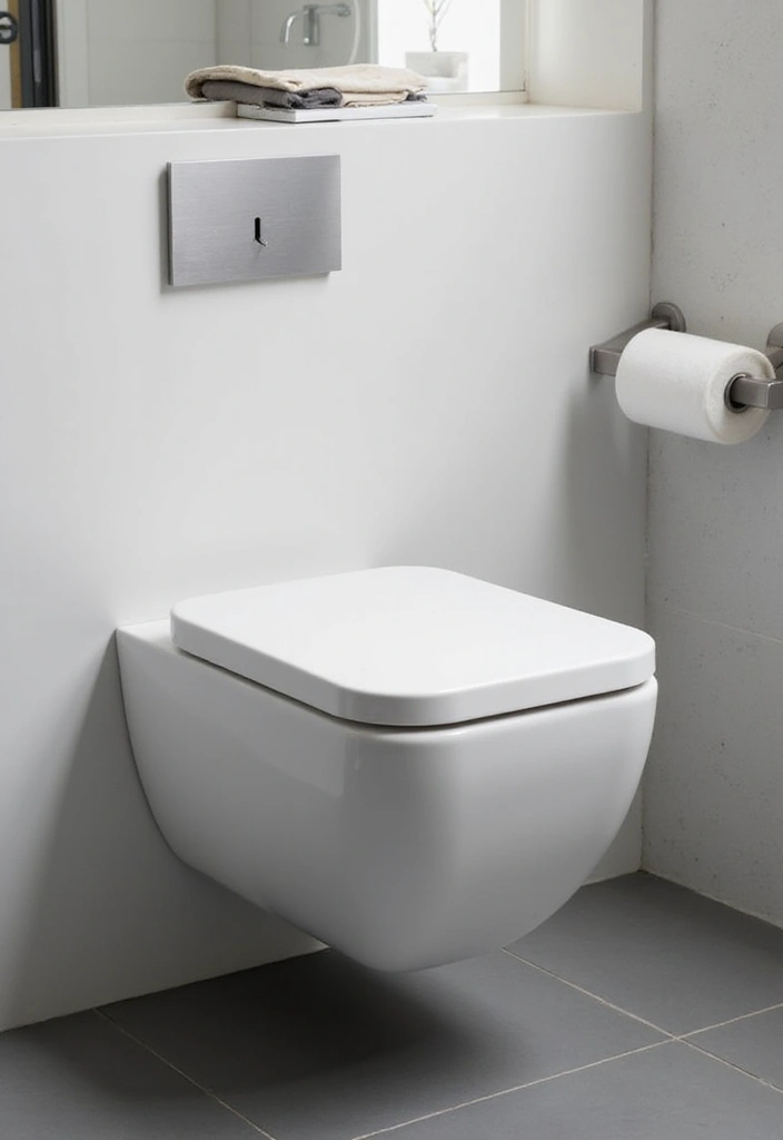 28 Toilet and Sink Bathroom Ideas That Maximize Small Spaces 5 28 Toilet and Sink Bathroom Ideas That Maximize Small Spaces - 4. Wall-Mounted Toilet