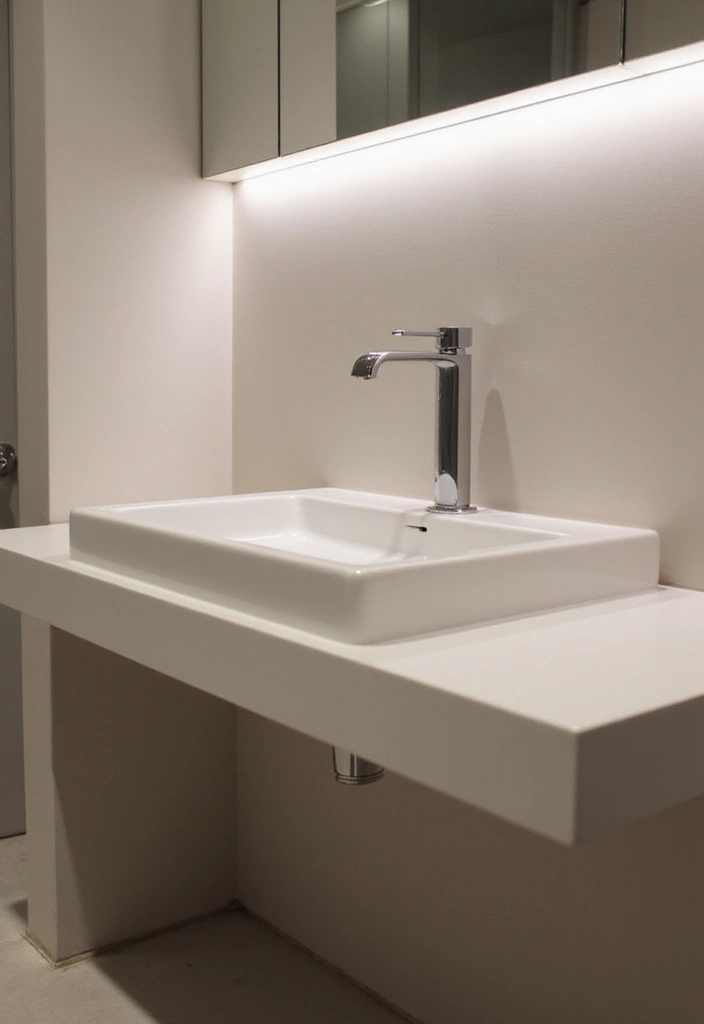 28 Toilet and Sink Bathroom Ideas That Maximize Small Spaces 8 28 Toilet and Sink Bathroom Ideas That Maximize Small Spaces - 7. Minimalist Sink Design